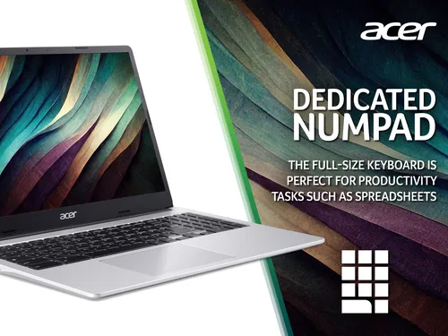 Acer Chromebook 315 CB315-4H Traditional Laptop - Intel Celeron N4500, 4GB, 128GB eMMC, Integrated Graphics, 15.6" FHD, Chrome OS, Silver slide 6