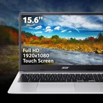 Acer Chromebook 315 CB315-4HT - Intel Celeron N4500, 8GB, 128GB eMMC, 15.6" Full HD Touchscreen, Chrome OS, Silver thumbnail 3