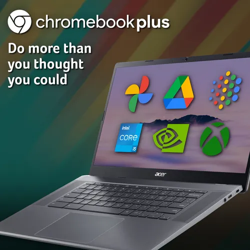 Acer Chromebook Plus 515 (CB515-2H) - Intel Core i5, 8GB, 256GB SSD, 15.6" Full HD display, Chrome OS slide 2