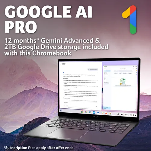 Acer Chromebook Plus 516 CB516-1H - 16", WUXGA (1920x1200), i3-1315U CPU, 8GB, 128GB UFS, ChromeOS slide 5
