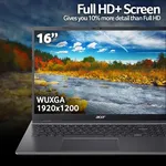 Acer Chromebook Plus 516 CB516-1H - 16", WUXGA (1920x1200), i3-1315U CPU, 8GB, 128GB UFS, ChromeOS thumbnail 6