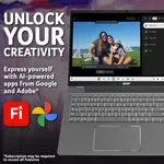 Acer Chromebook Plus 516 CB516-1H Traditional Laptop - Intel Core i5-1334U, 8GB, 256GB SSD, Integrated Graphics, 16" WUXGA, Chrome OS, Iron thumbnail 7