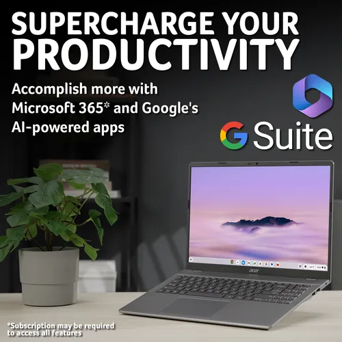 Acer Chromebook Plus 516 CB516-1H Traditional Laptop - Intel Core i5-1334U, 8GB, 256GB SSD, Integrated Graphics, 16" WUXGA, Chrome OS, Iron slide 8