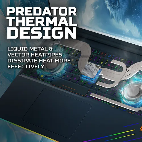 Predator Helios 16 AI (PH16-73) Intel Ultra 9, 64GB, 1TB SSD, RTX5090, 16" WQXGA, Windows 11 Gaming Laptop slide 9