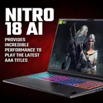 Acer Nitro 18 AI AN18-61 - AMD Ryzen AI 7 350, 16GB, 1TB SSD, NVIDIA GeForce RTX 5070Ti, 18"WQXGA, Windows 11 Gaming Laptop thumbnail 2