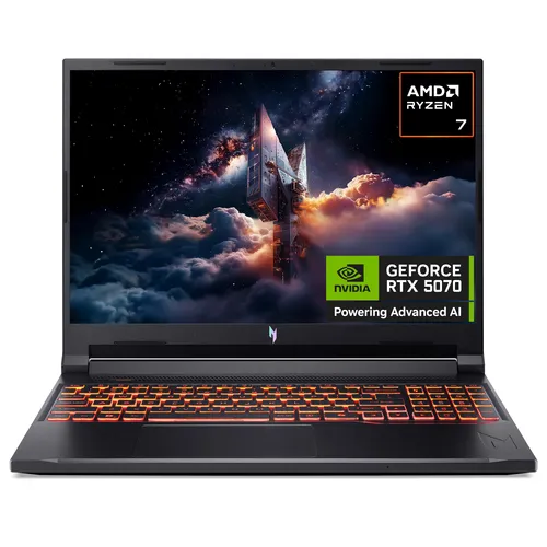 Acer Nitro V16 AI ANV16-42 - AMD Ryzen 7 260, 16GB, 1TB SSD, NVIDIA GeForce RTX 5070, 16" WUXGA, Windows 11 Gaming Laptop main view