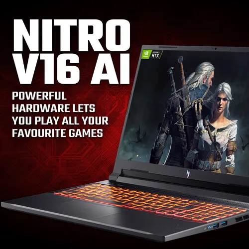 Acer Nitro V16 AI ANV16-42 - AMD Ryzen 7 260, 16GB, 1TB SSD, NVIDIA GeForce RTX 5070, 16" WUXGA, Windows 11 Gaming Laptop slide 2