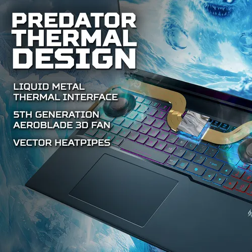 Predator Helios Neo 18 AI (PHN18-72) Intel Ultra 9, 32GB, 2TB SSD, RTX5070Ti, 18" WQXGA, Windows 11 Gaming Notebook slide 7