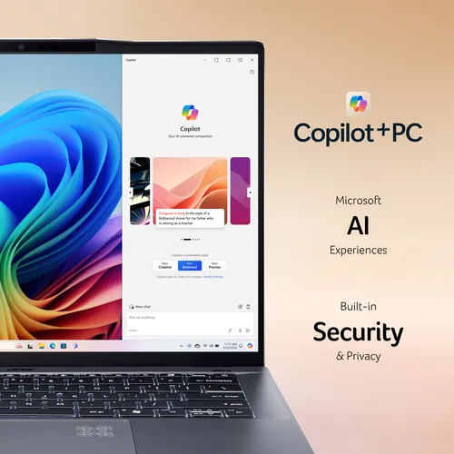Acer Swift Go 14 AI Copilot+ PC (SFG14-01) - Qualcomm Snapdragon X Plus CPU, 16GB, 1TB, 14.5" WUXGA display, Windows 11 slide 3