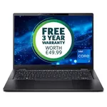 Acer TMP614-53, 14" WUXGA IPS SlimBezel, Intel Core i7-1355U, 16 GB LPDDR5, 512GB PCIe NVMe SED SSD, 3 Years Carry in, Windows 11 Pro thumbnail 1